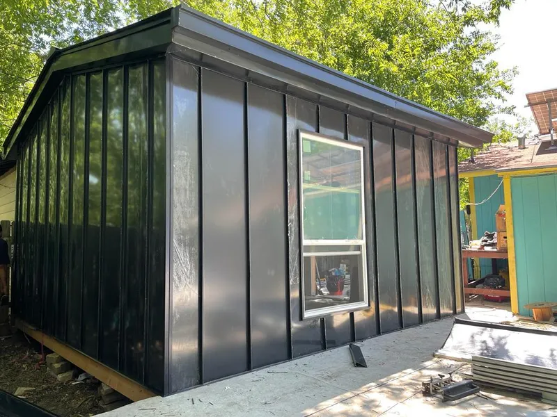 Black standing seam metal wall panels for Roof Inspection in Odenton